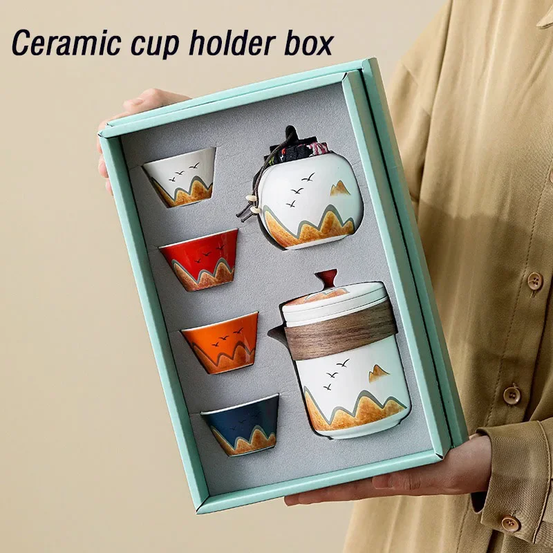 Coffee Tea And Sugar Set - Geschenkdoos, Chinese stijl keramische theekop, porseleinen