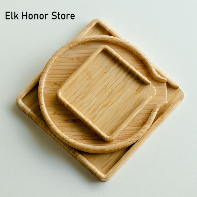Bamboo Tea Tray - Chinese Bamboe Voedselbak Puer Theedoos Open
