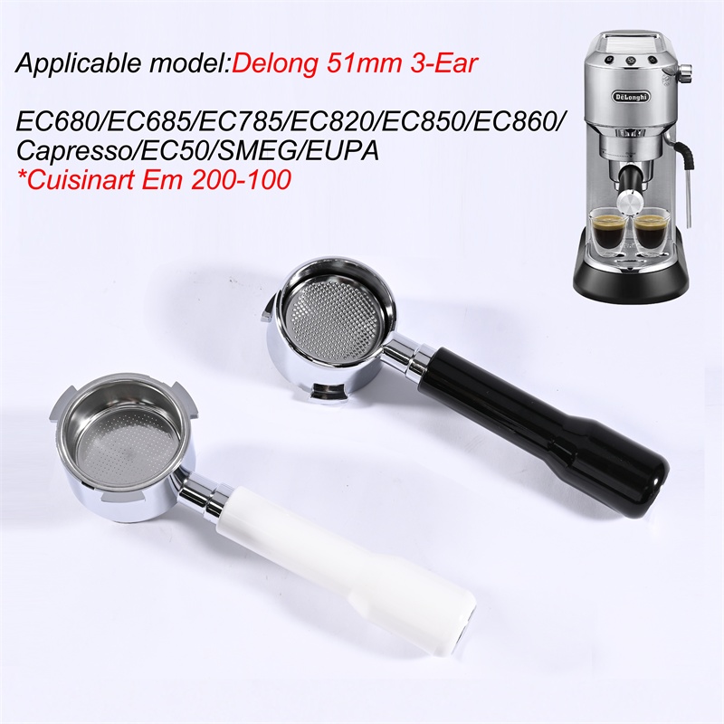 Coffee And Tea Filter - 51mm Koffie Bodemloze Filterhouder Voor Delonghi