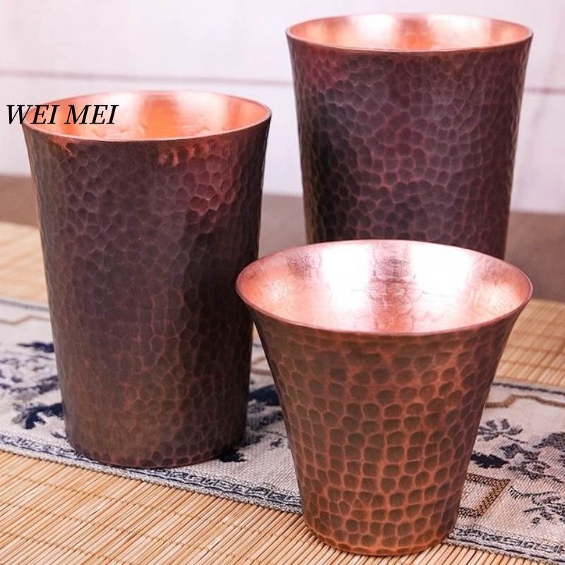 Coffee Tea Uses - Vintage koperen koffiemok, handgemaakt met hamertextuurpatroon,