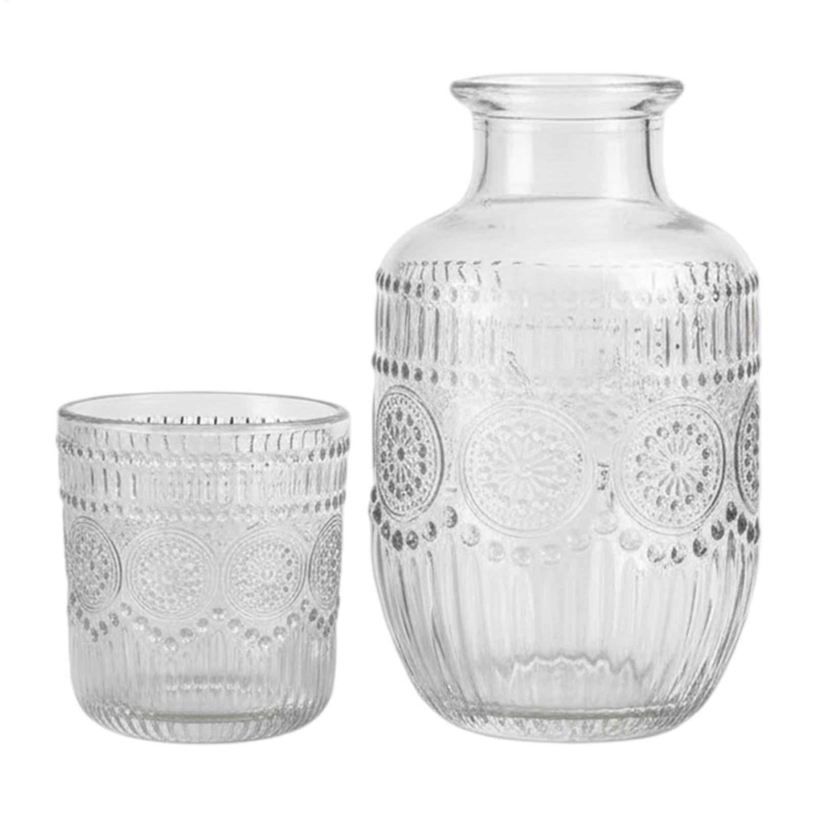 Coffee Tea And Sugar Canister Set - 550ml Bedside Carafe, kan en glazen