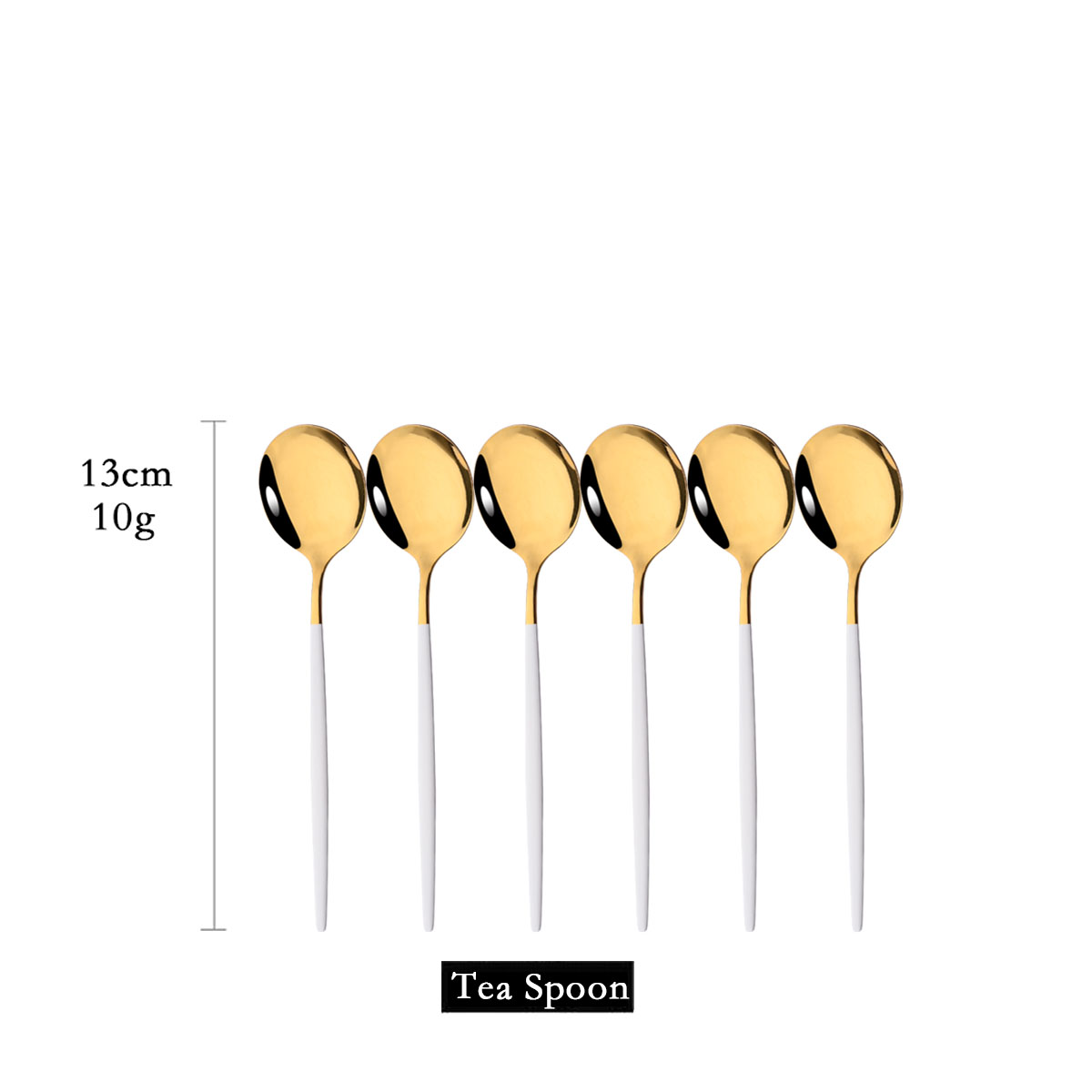 Coffee Tea And Sugar Canister Set - 6 stuks spiegel wit goud theelepel
