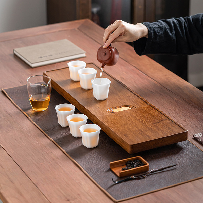 Bamboo Tea Tray - Zwaar bamboe theeblad voor thuisgebruik, theesalon