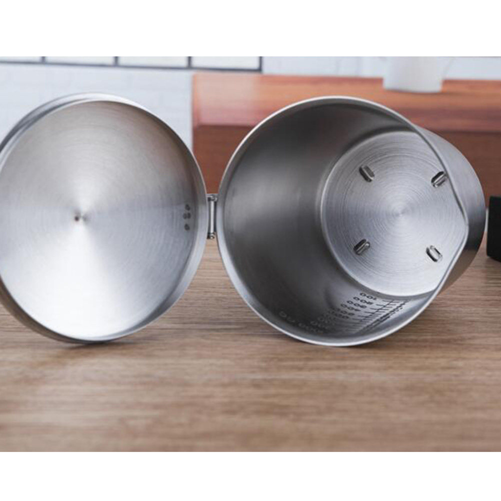 Coffee Tea Uses - 700 ml roestvrijstalen maatbeker met deksel,