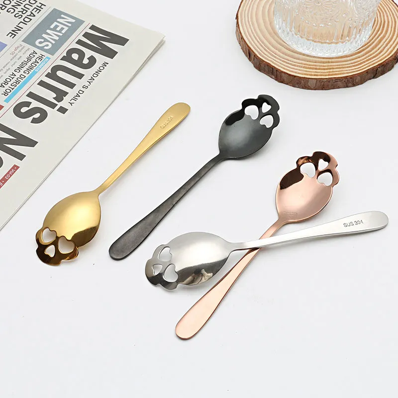 Coffee Tea And Sugar Set - 1 STKS Koffielepel Creatieve Schedel Vorm
