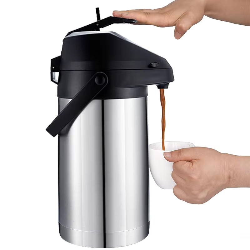 Coffee Tea Urn - Roestvrijstalen luchtpotdispenser, 3L warme en koude