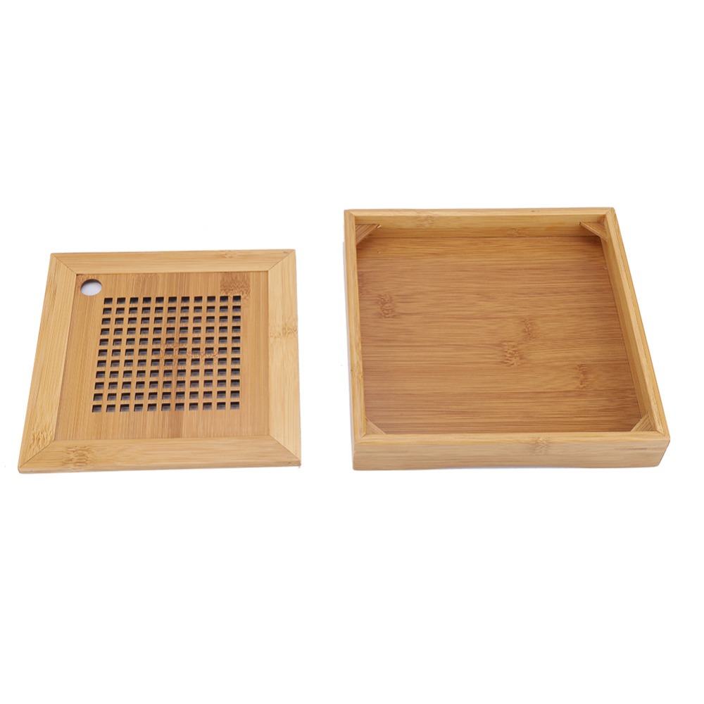 Bamboo Tea Tray - Vierkant ontwerp Kongfu theeblad Mini formaat