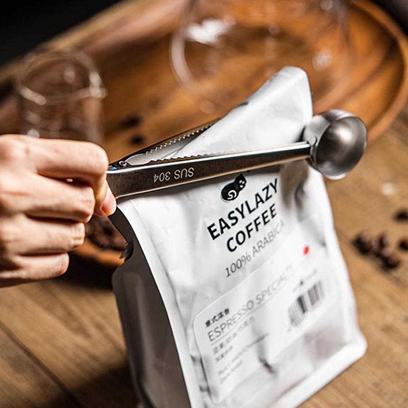 Coffee Tea Leaf - 2026 Nieuwe roestvrijstalen koffielepel met clip,