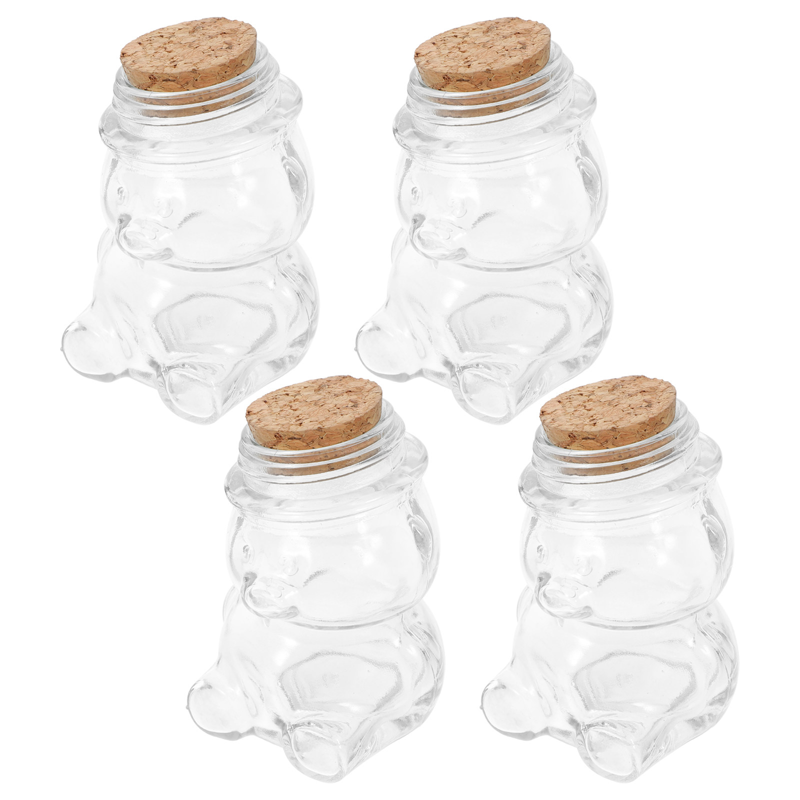 Coffee Tea And Sugar Set - 4-delige glazen snoepkruikenset, transparante luchtdichte voedselbewaarcontainer