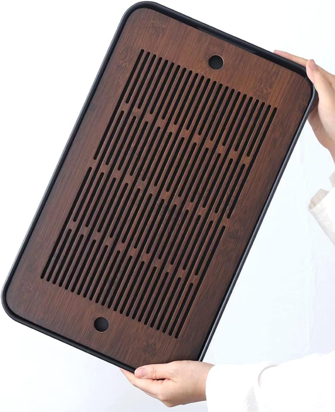 Bamboo Tea Tray - Natuurlijke bamboe theeblad met verborgen waterreservoir,