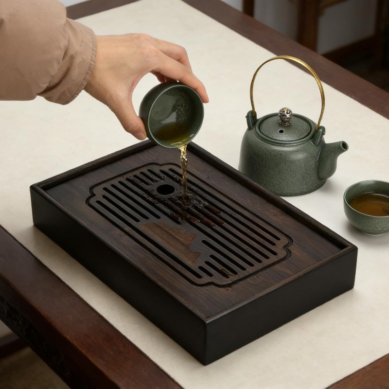 Bamboo Tea Tray - 1-delige bamboe theeblad, 11 inch Chinese