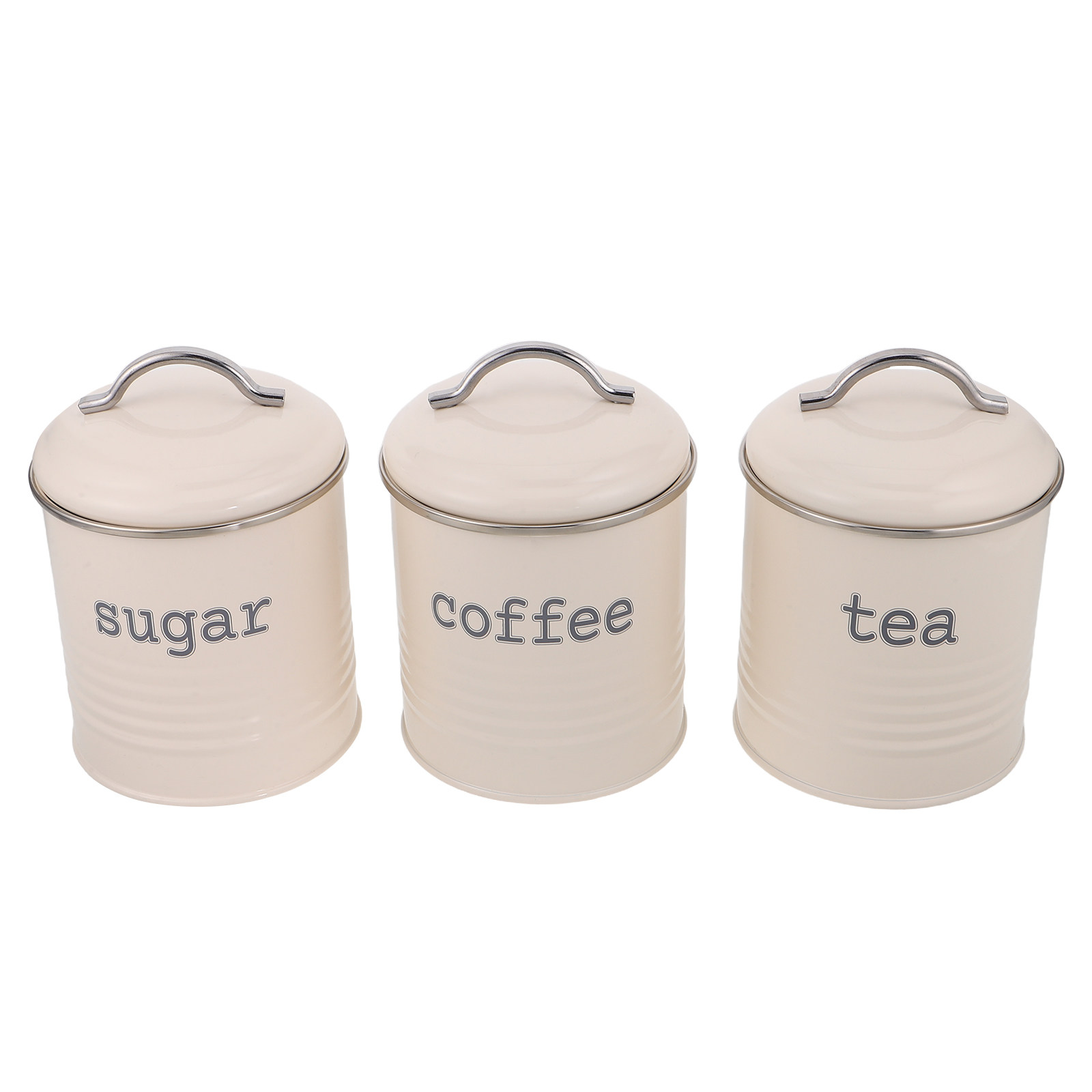 Coffee Tea And Sugar Canister Set - 3-delige verzegelde koffiebonencontainerset, luchtdichte thee- en