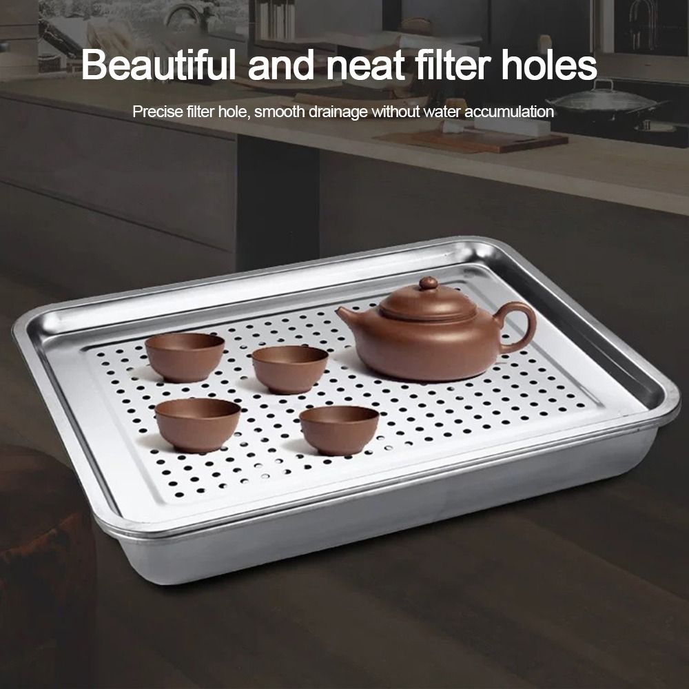 Nieuw roestvrijstalen theeblad - Bamboo Tea Tray recensie en prijs