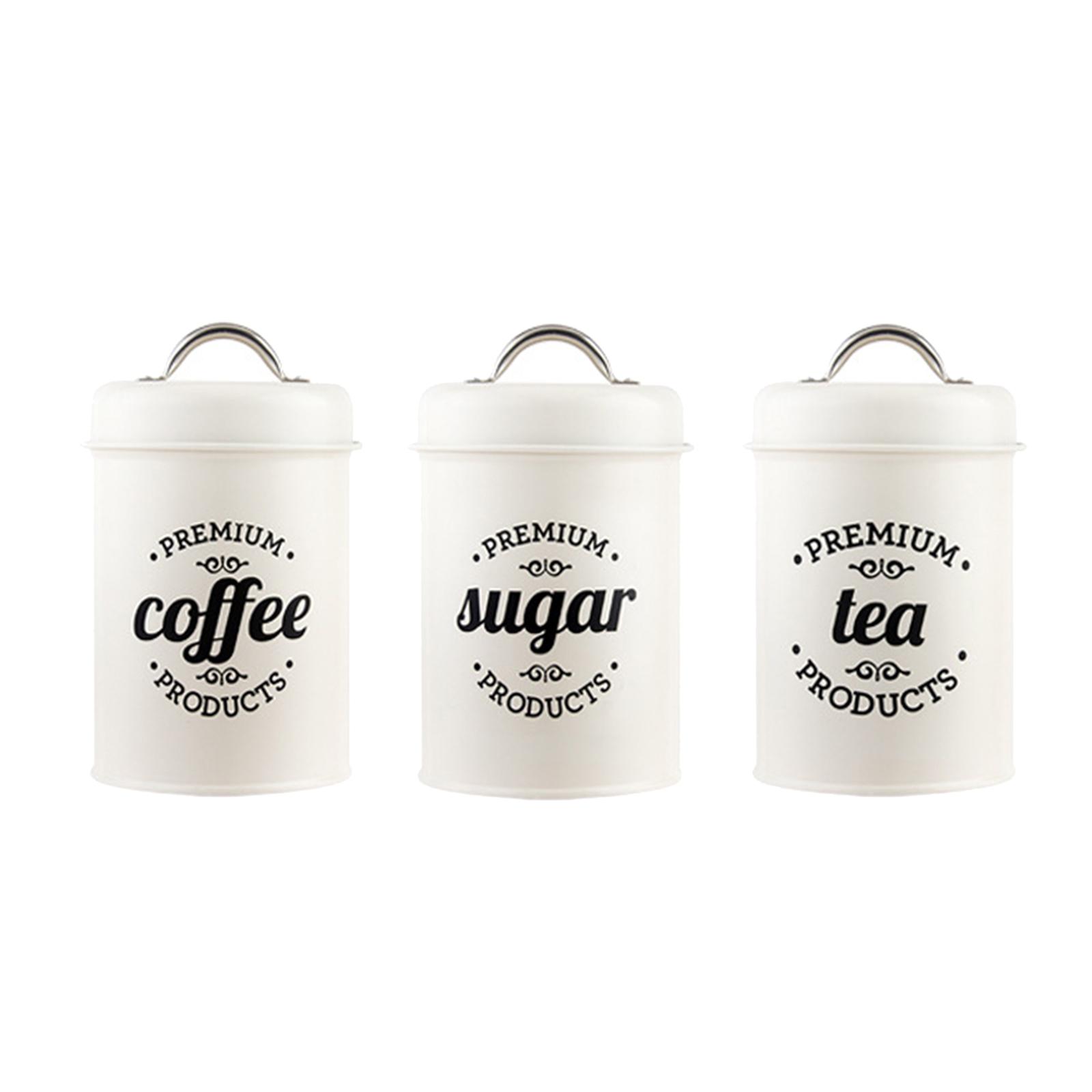 Metalen voorraadbusjes voor ke - Coffee Tea And Sugar Canister Set recensie en prijs