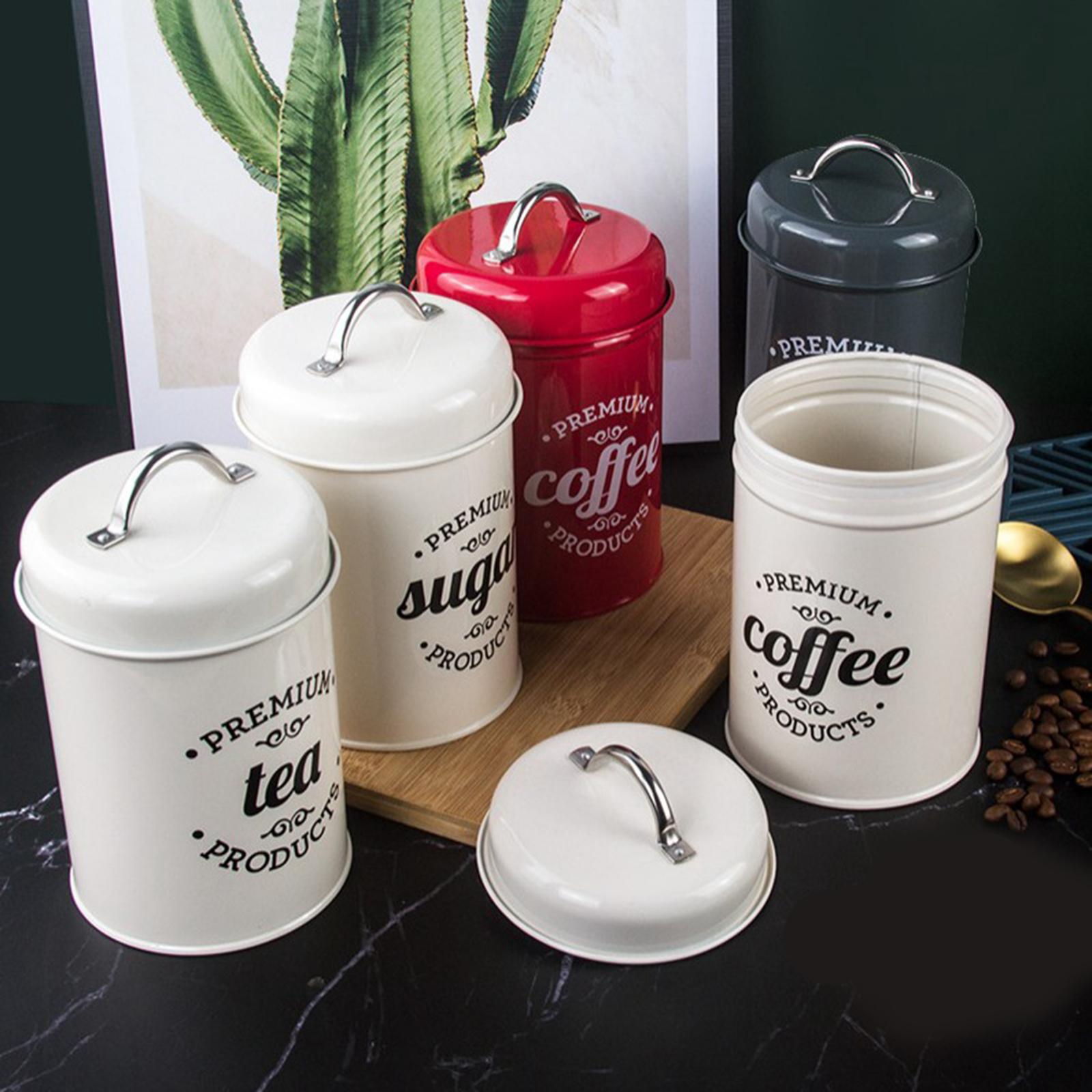 Metalen voorraadbusjes voor ke - Coffee Tea And Sugar Canister Set recensie en prijs