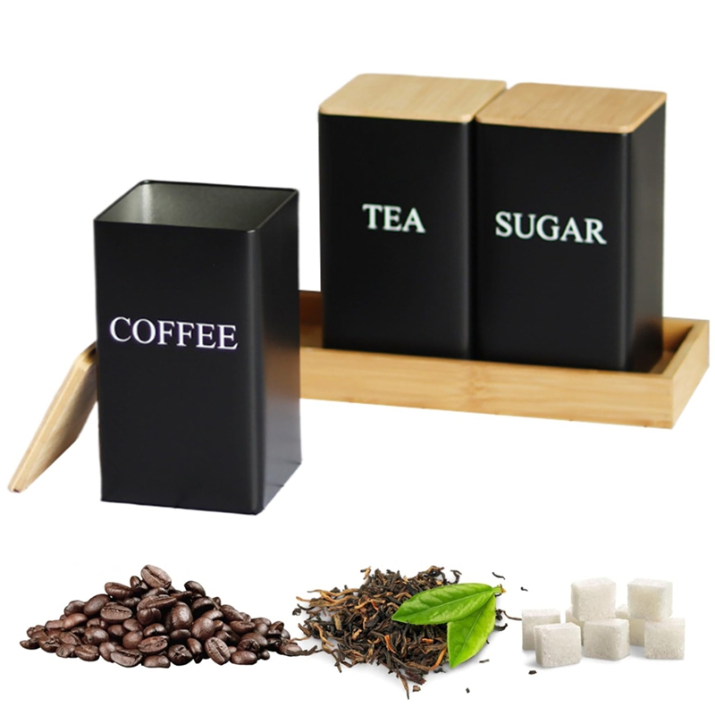 3-delige set thee-, koffie- en - Coffee Tea And Sugar Canister Set recensie en prijs