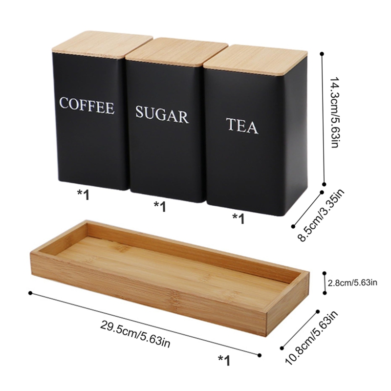 3-delige set thee-, koffie- en - Coffee Tea And Sugar Canister Set recensie en prijs