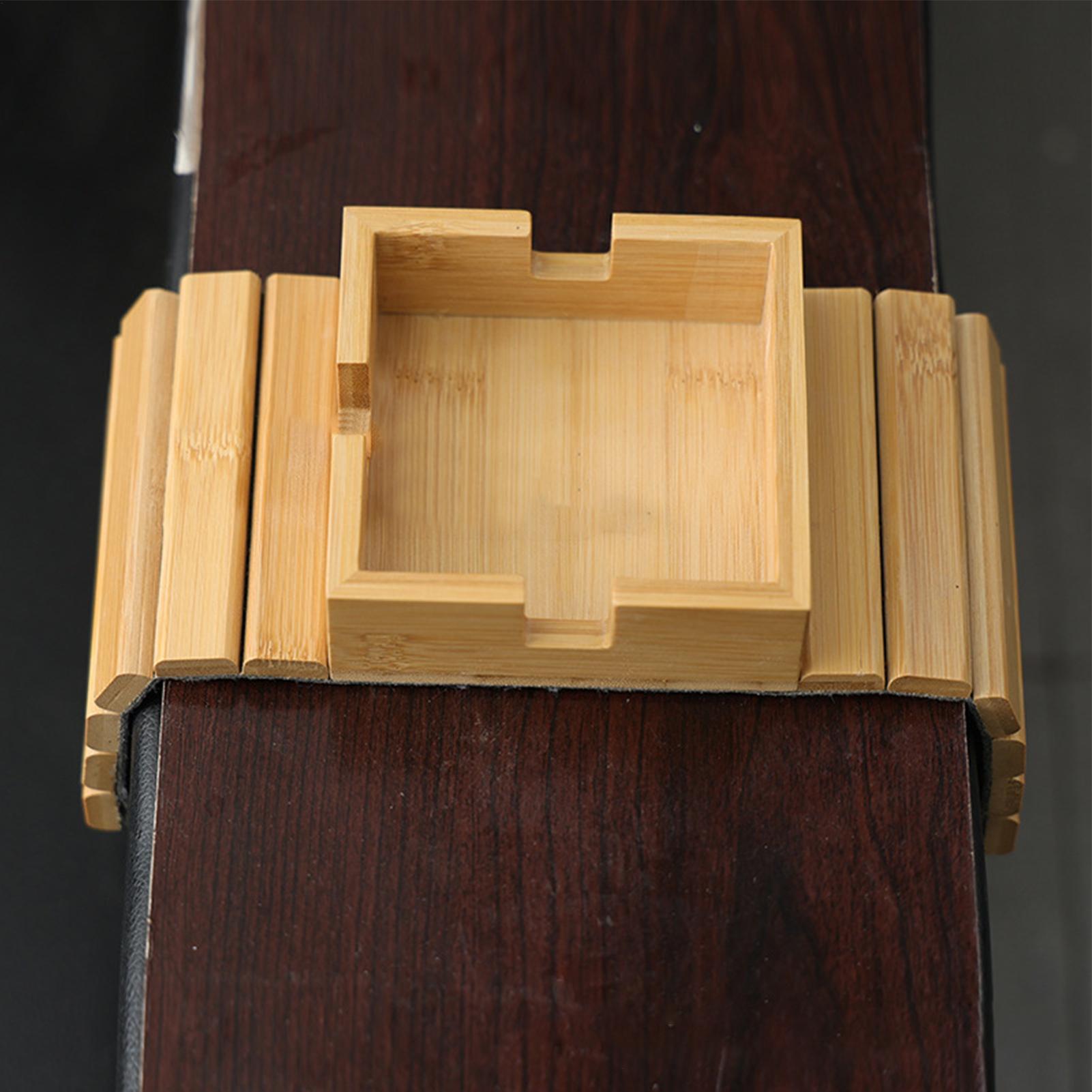 Opvouwbare houten bekerhouder  - Bamboo Tea Tray recensie en prijs
