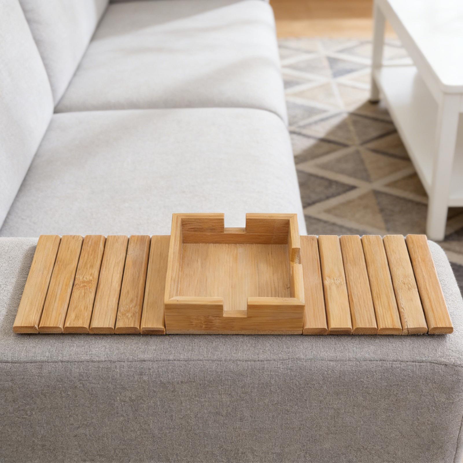 Opvouwbare houten bekerhouder  - Bamboo Tea Tray recensie en prijs