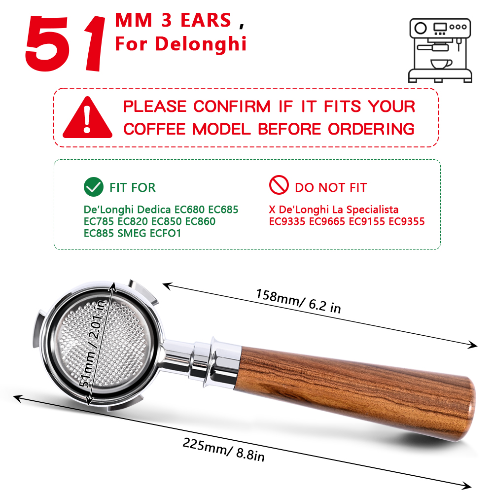 51mm Koffie Bodemloze Filterho - Coffee And Tea Filter recensie en prijs