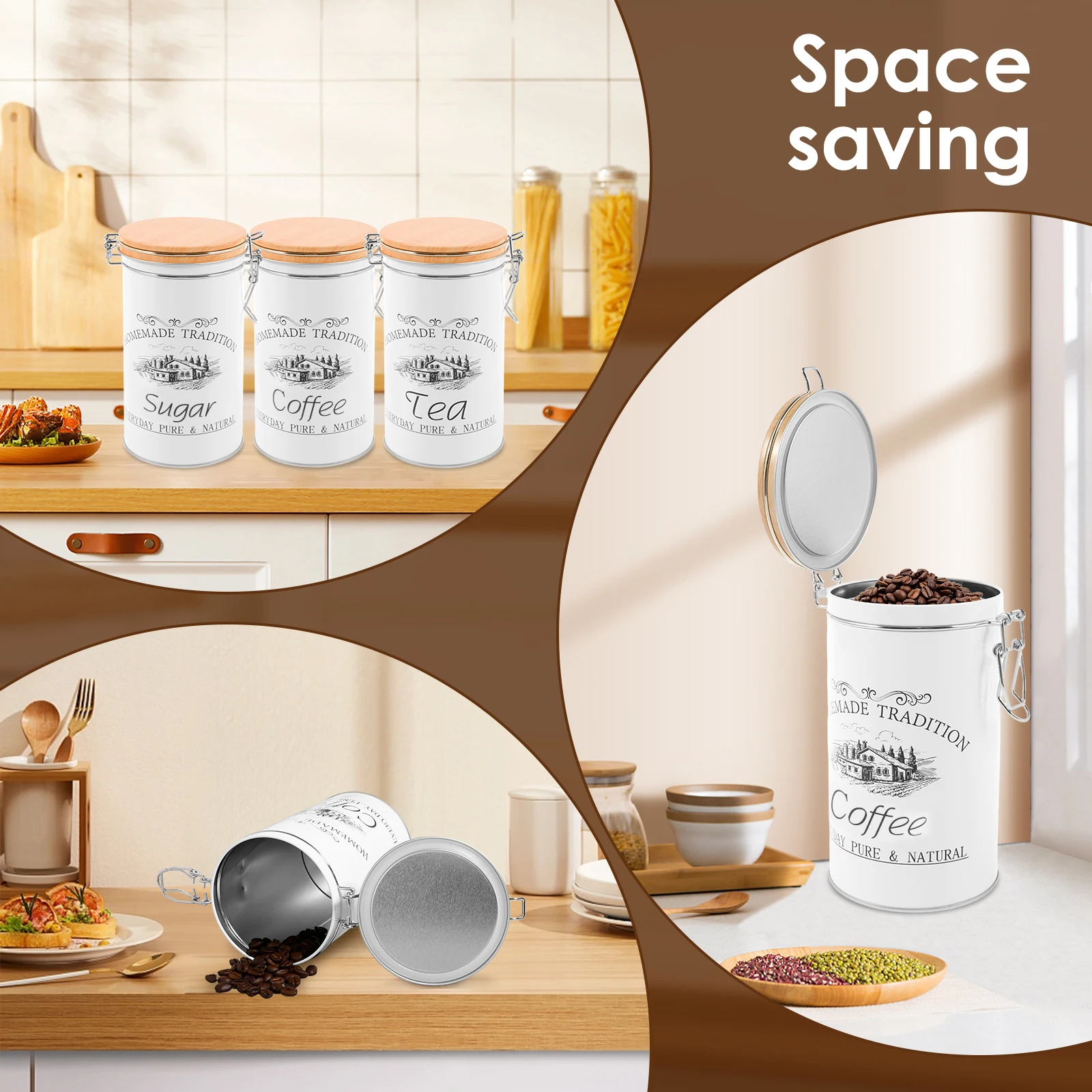 3 stks/set Thee Koffie Suikerb - Coffee Tea And Sugar Canister Set recensie en prijs