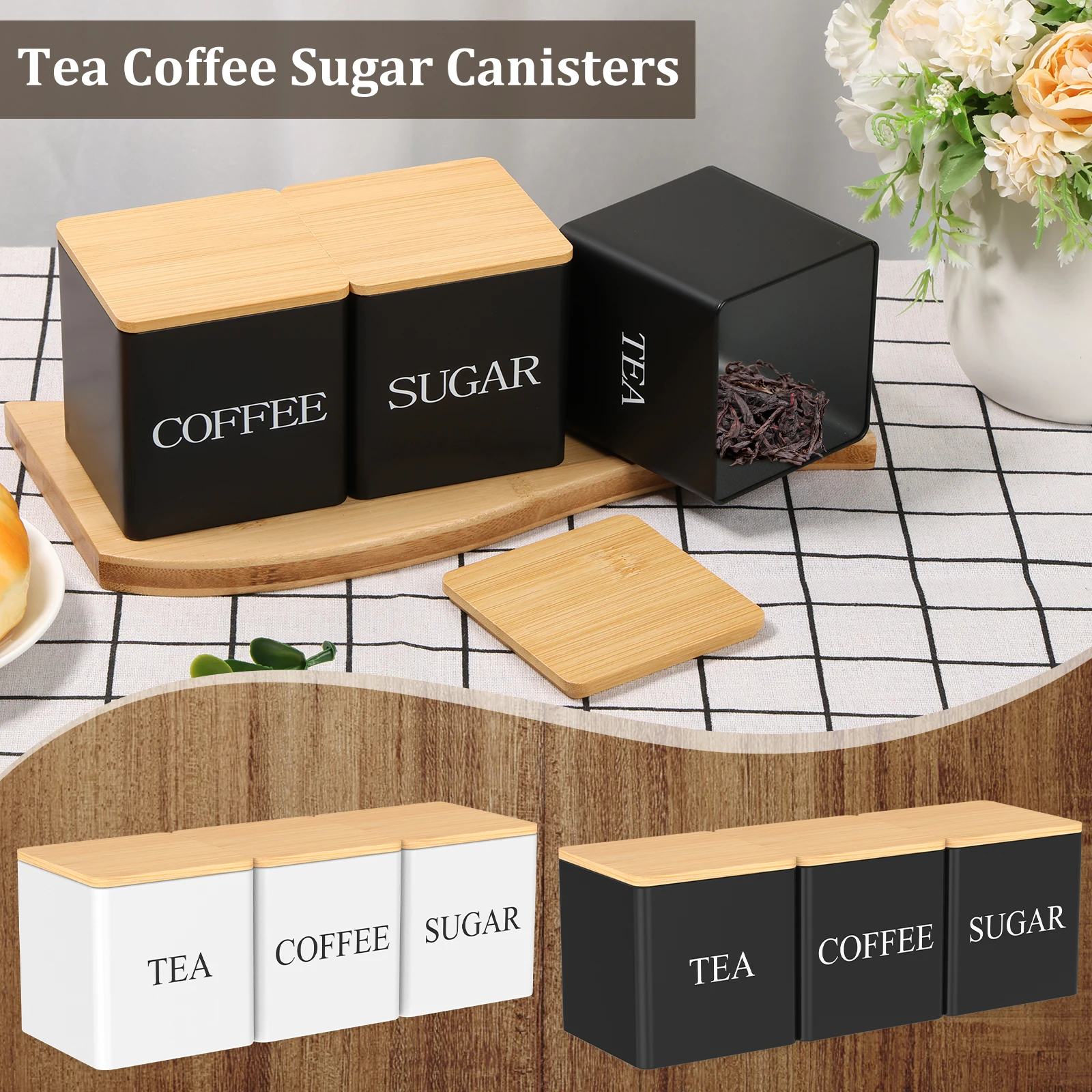 3-delige set 500ml thee-, suik - Coffee Tea And Sugar Canister Set recensie en prijs