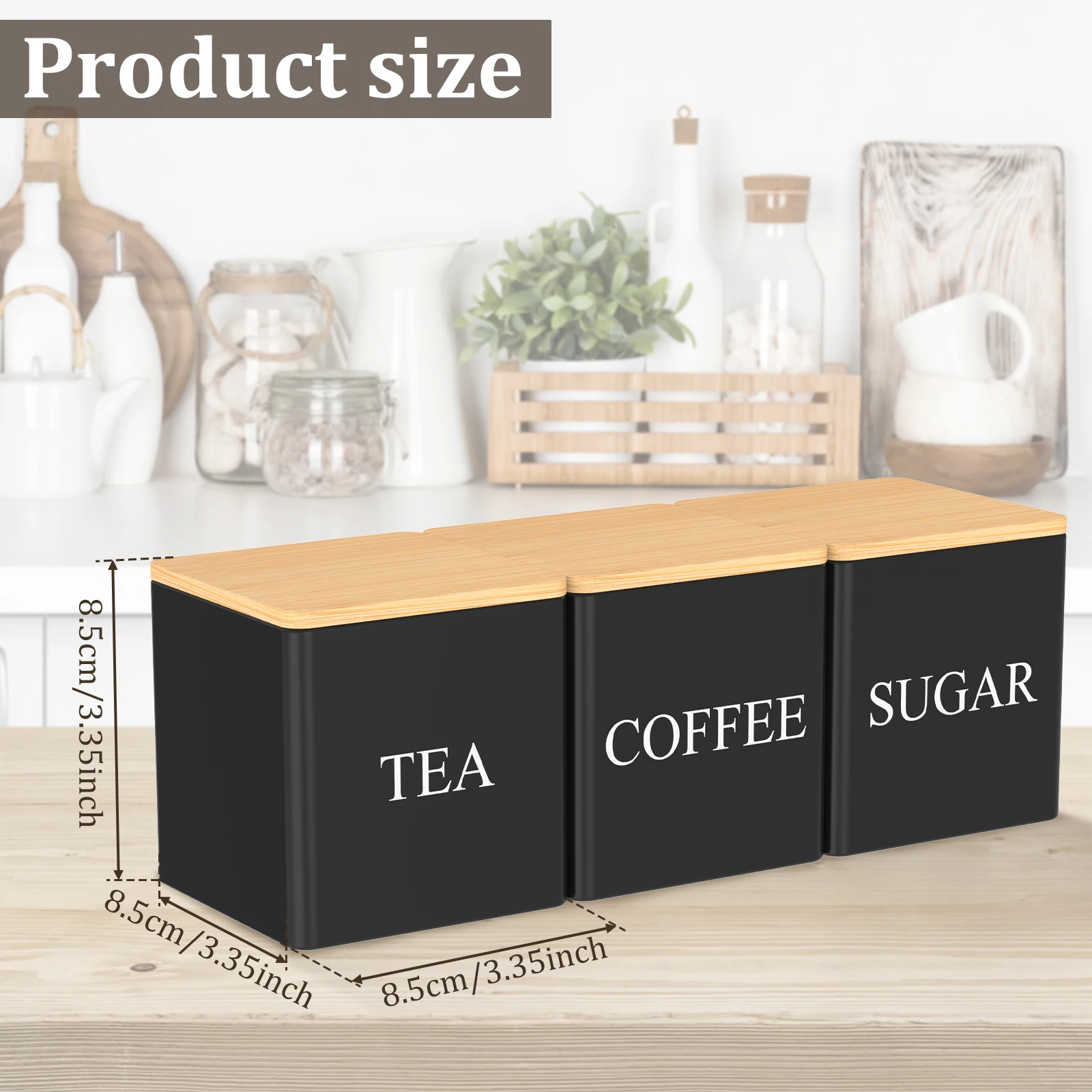 3-delige set 500ml thee-, suik - Coffee Tea And Sugar Canister Set recensie en prijs