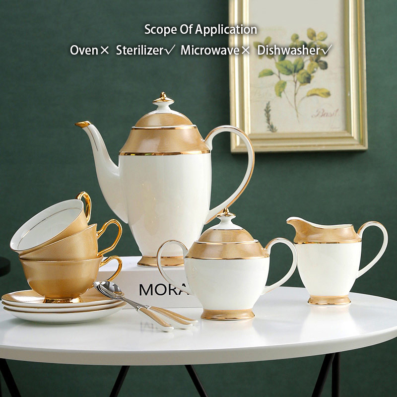 Luxe Goud Bone China Koffie Se - Coffee Tea And Sugar Set recensie en prijs