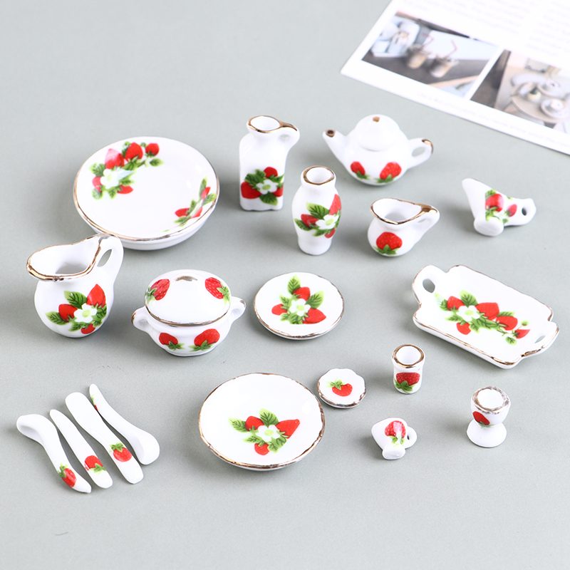 1 Set 1:12 Miniatuur Poppenhui - Coffee Tea And Sugar Set recensie en prijs