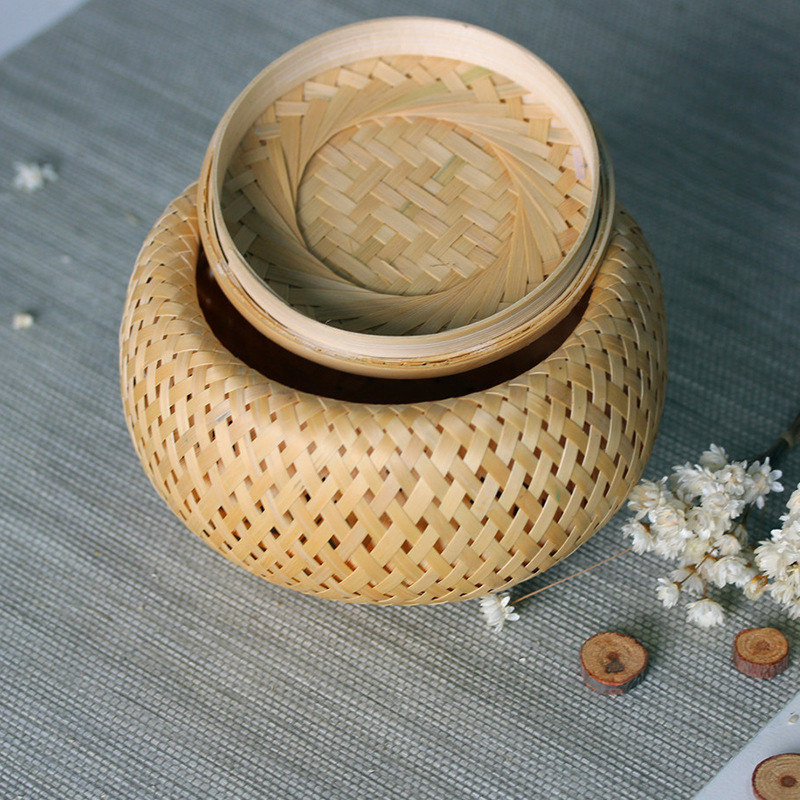 Bamboe geweven kleine mand dub - Bamboo Tea Tray recensie en prijs