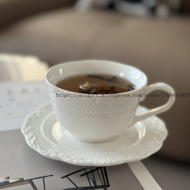 Franse lichte luxe reliëf bloe - Coffee Tea And Sugar Set recensie en prijs