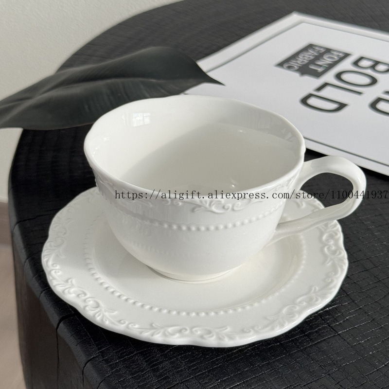 Franse lichte luxe reliëf bloe - Coffee Tea And Sugar Set recensie en prijs