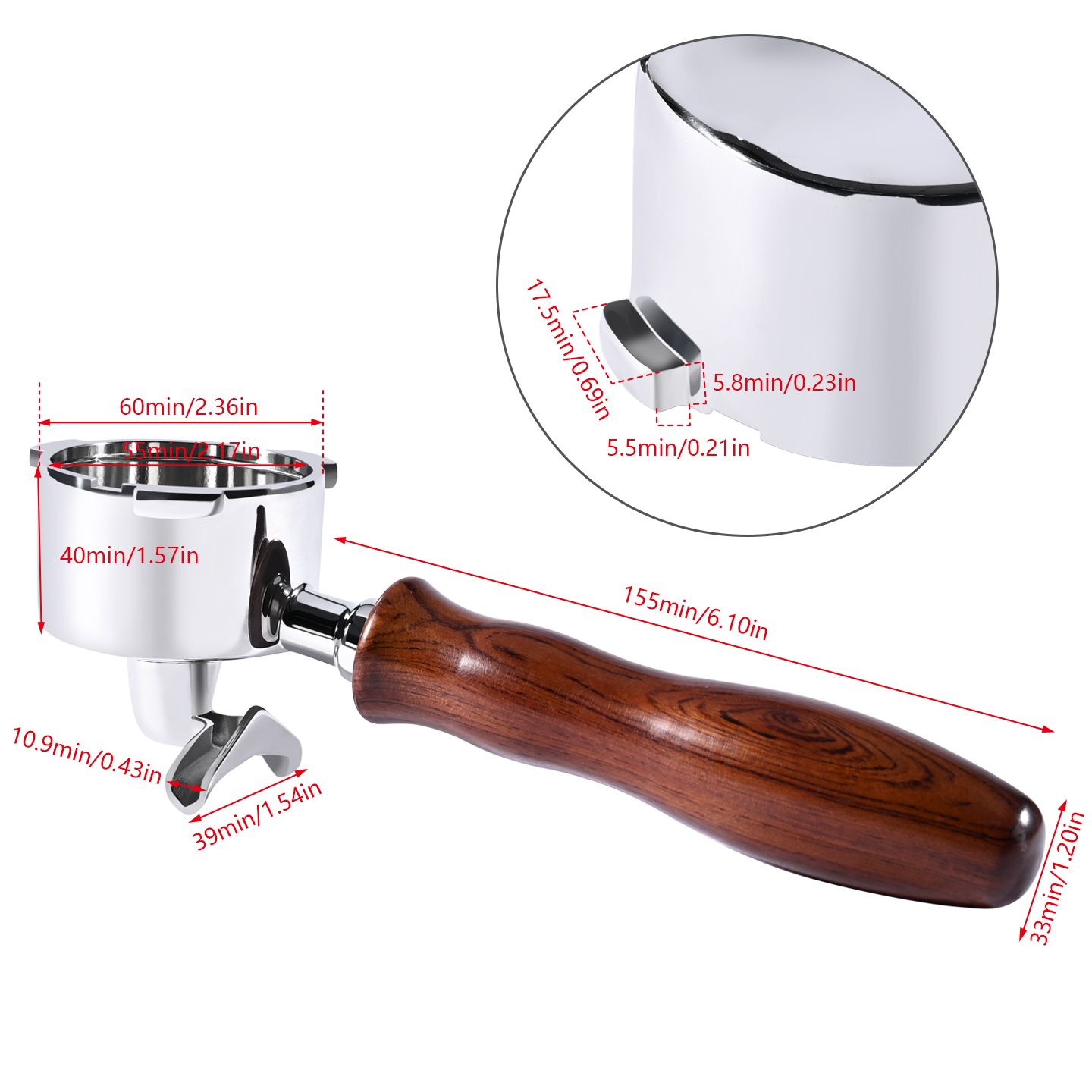 51mm dubbele uitloop koffiefil - Coffee And Tea Filter recensie en prijs