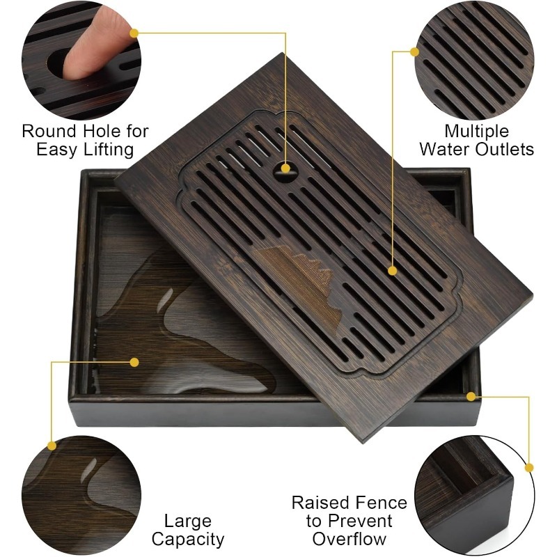 1-delige bamboe theeblad, 11 i - Bamboo Tea Tray recensie en prijs
